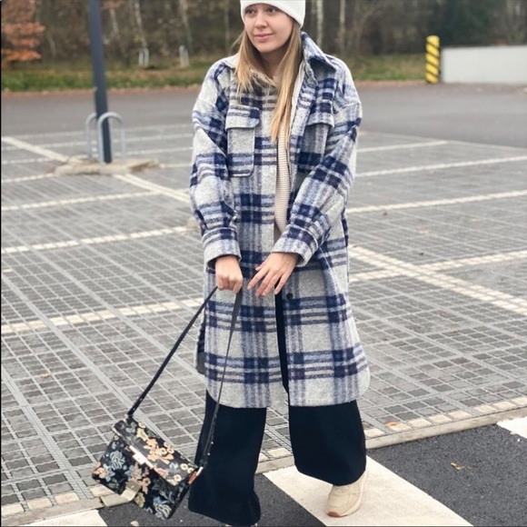 H\u0026M | Jackets \u0026 Coats | Hm Blue Plaid 